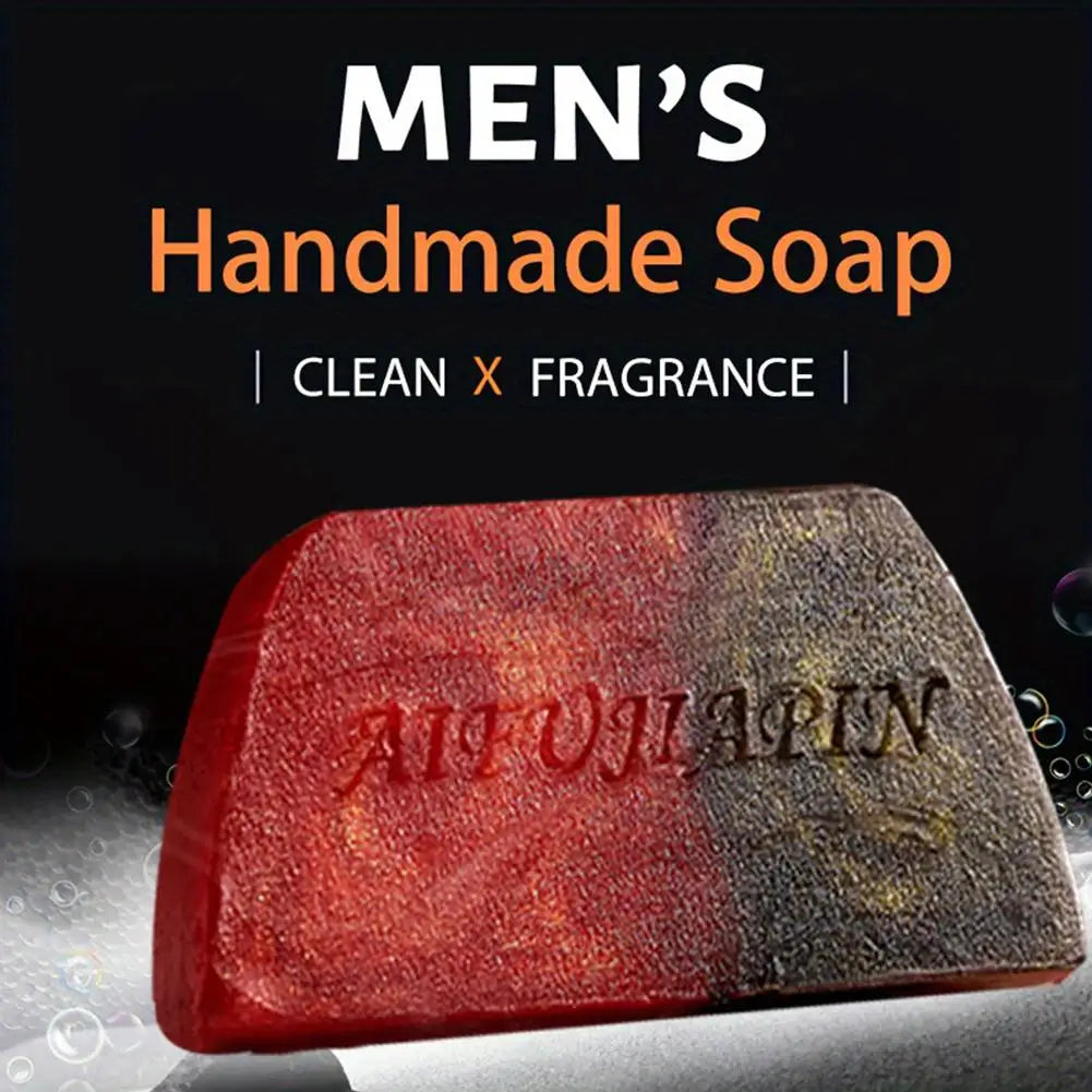 Agarwood Handmade Men's Soap,Deeply Cleanses The Body, Moisturizes The Face, And Is Gentle And Shiny,Sandalwood Handmade Soap