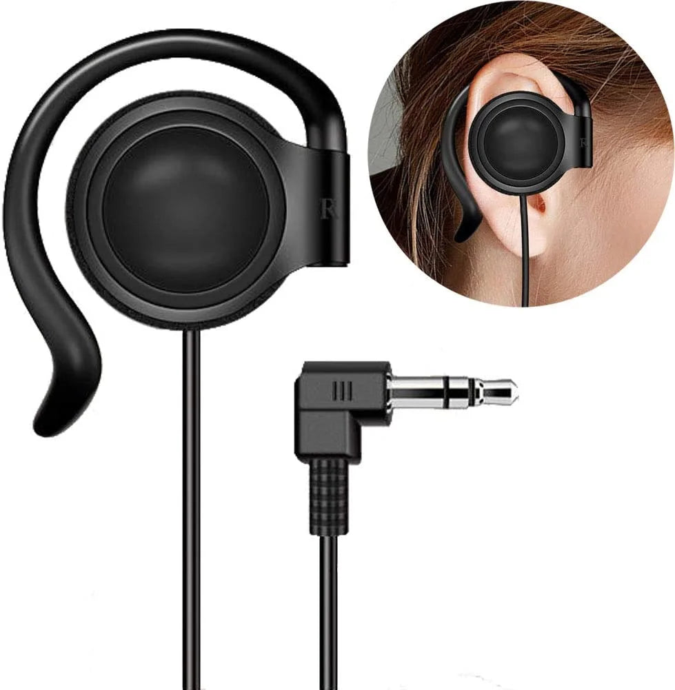 Universal 3.5mm Wired Headphones Unilateral Headset Hanging Ear Style Earphone Stereo Subwoofer Headphone Left/RightEar
