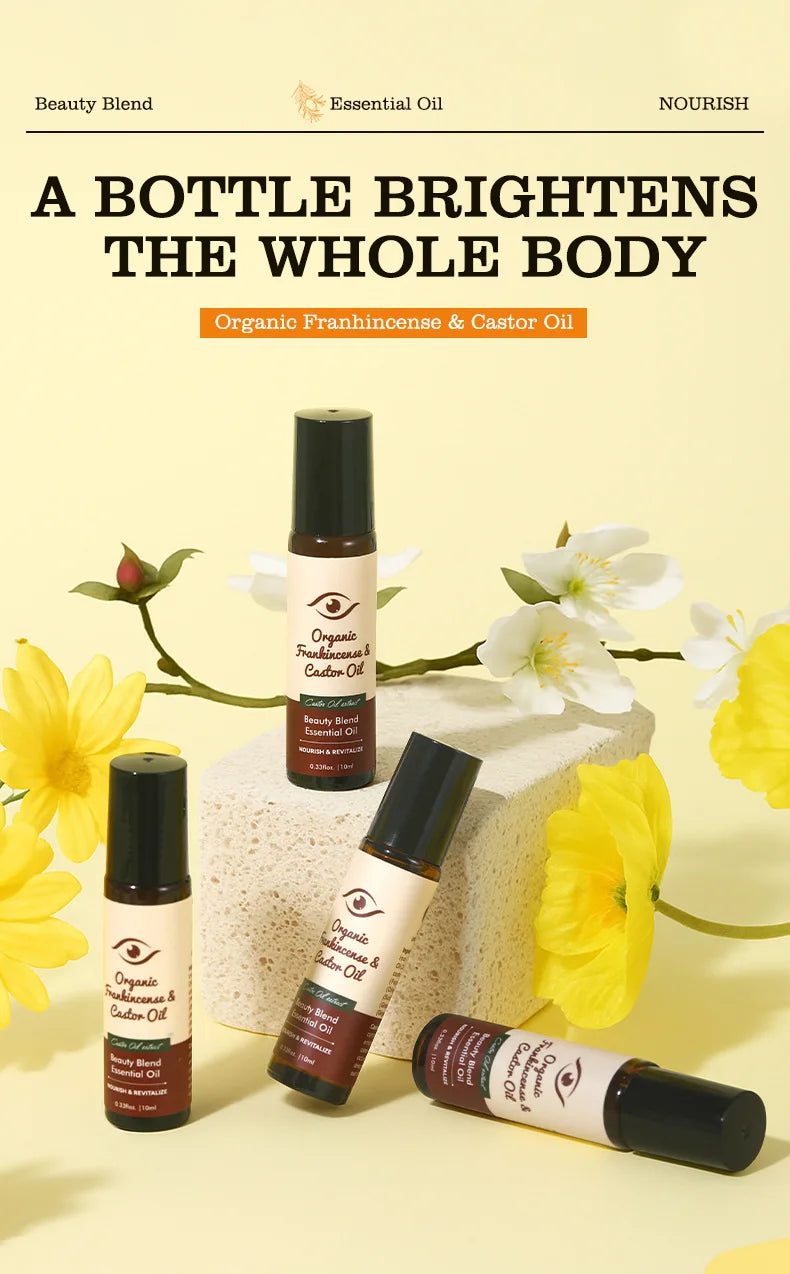 Castor Oil Eye Serum Anti-wrinkle Remove Dark Circles Eye Bags Anti-puffiness Lift Firm Moisturize Nourish Massage Eye Care 10ml