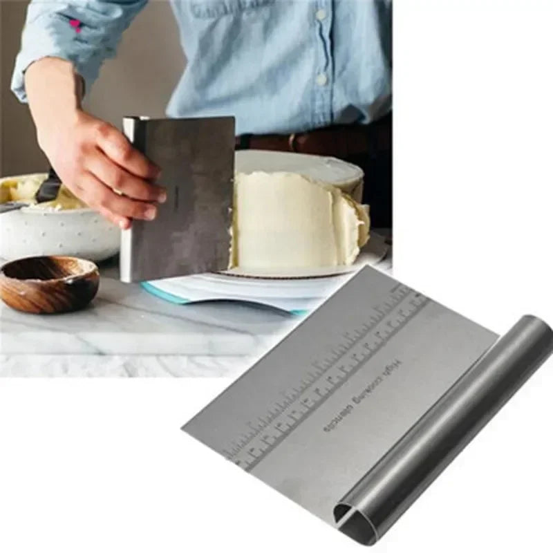 Baking Decorating Tools, DIY, Pastry Cutters, Cake Scraper, Dough Scraper, Fondant Spatulas, Edge, Cooking, Stainless Steel