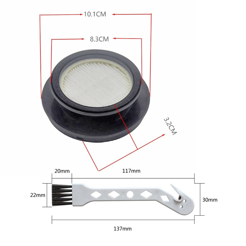 HEPA Filter Replacement For SunSare X7A-US And For Fieety For V7 Cordless Vacuum, Washable, Cleaning Brush