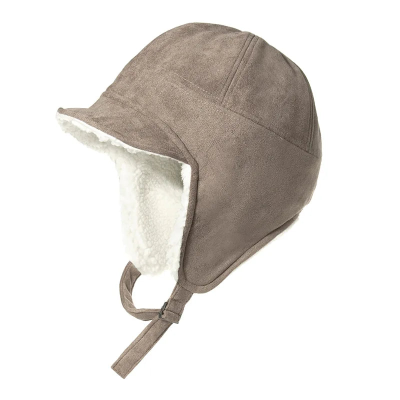 INS Women Men Cotton Auturm Winter Warm Trapper Bomber Hats 2022 Snow Caps Earflap Bonnet Russian Ushanka