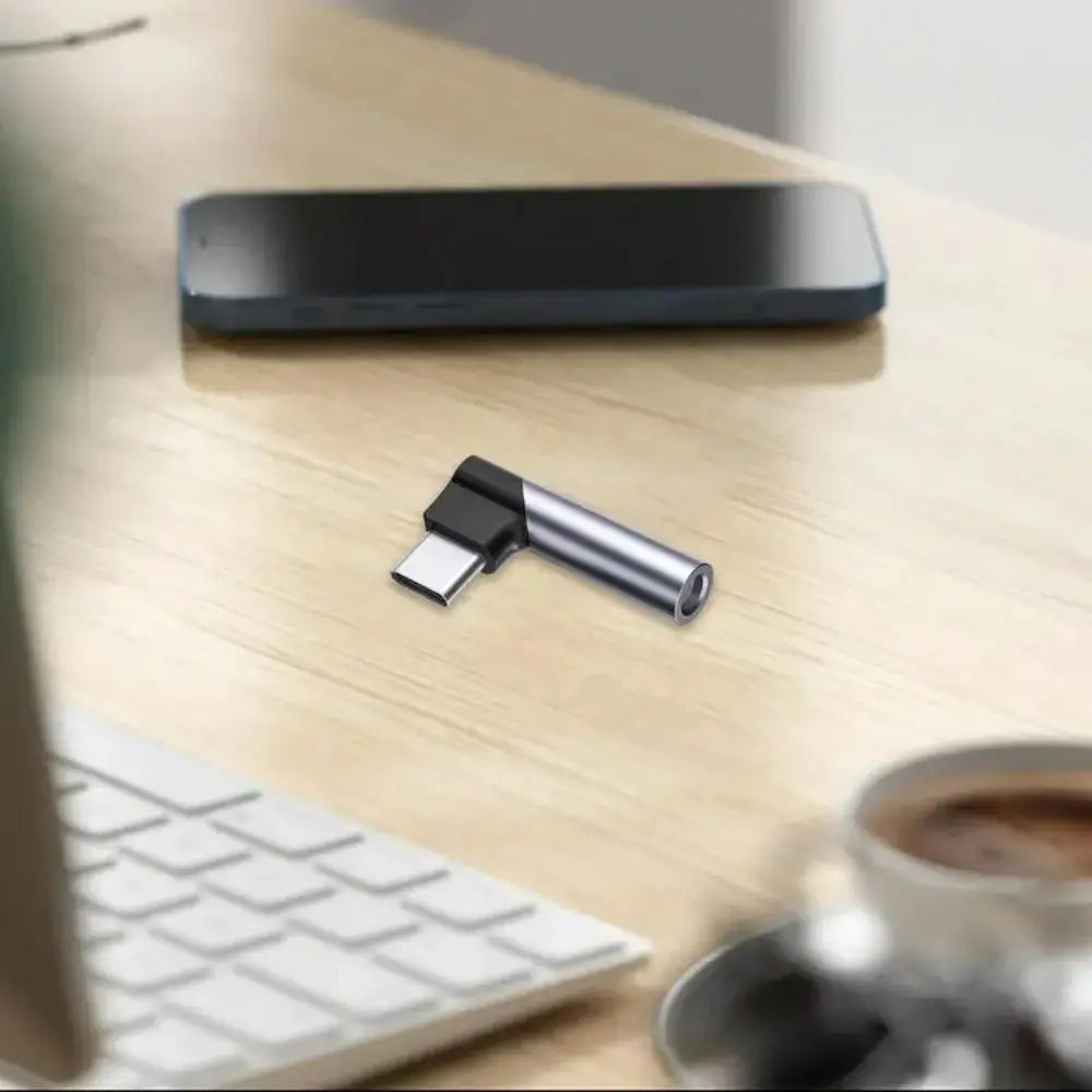 Type-C To 3.5mm Headphone Adapter Usb C Audio Earphone Adapter Right Angle HIFI Wired Headset Type C Converter