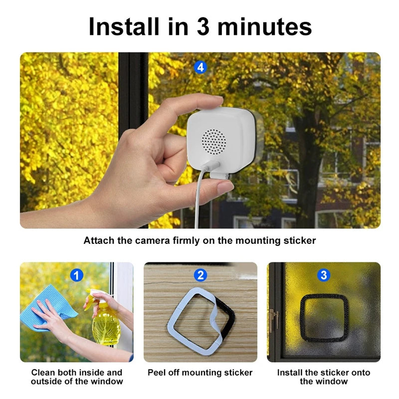 WiFi Camera Safety Monitor Mini 1080P HD Camcorders Indoors Night Version Video Intelligent Camera Security Protection NEW 2026
