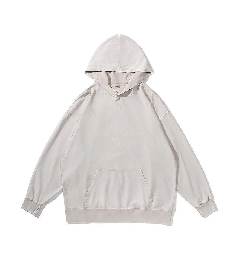 Couple Hoodies Washed Vintage Long Sleeve Autumn Winter Sweatshirts Loose Oversized Streetwear Pullovers Cotton Tops