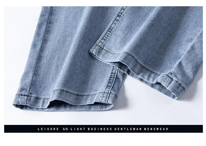 Men's Fashionable Jeans All-Season Cotton Blend Straight-Leg Pants Trendy Minimalist Versatile Casual Style Denim Wear Size29-42
