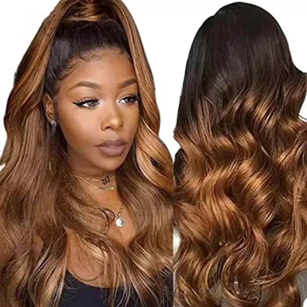 1B/4/27/30 Wig Ombre Lace Front Wig Human Hair Wig For Women Brazilian Body Wave 13X4 Blonde Lace Frontal Wig On Sale Clearance