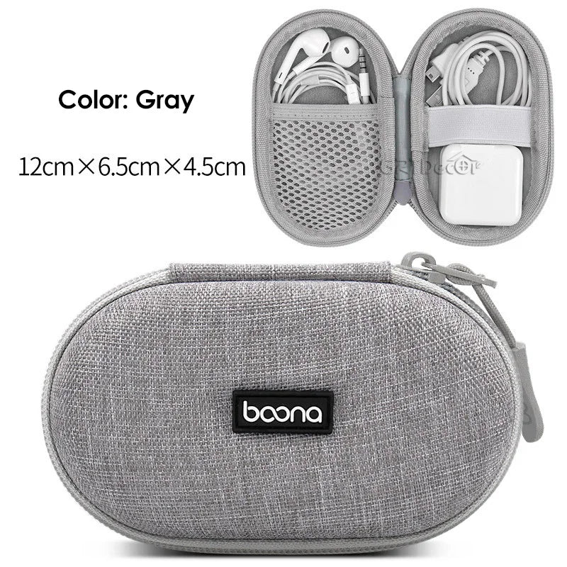 Shockproof Electronics Organizer Case for Power Adapter Cable Storage Bag Bluetooth Earphone Case Travel Small Tech Gadget Pouch