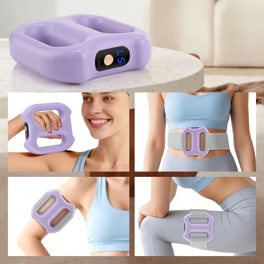 Electric Full-Body Fascia Massager with Belt Dual-Ring Ergonomic Portable Vibration Fat Loss Deep Tissue Body Muscle Relaxation