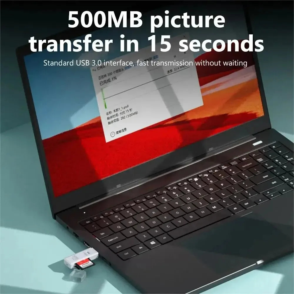 Multi Functional 2 In 1 High-speed USB 3.0/2.0 Card Reader Supports TF+SD Computer Tablet Camera Laptop Car Mounted