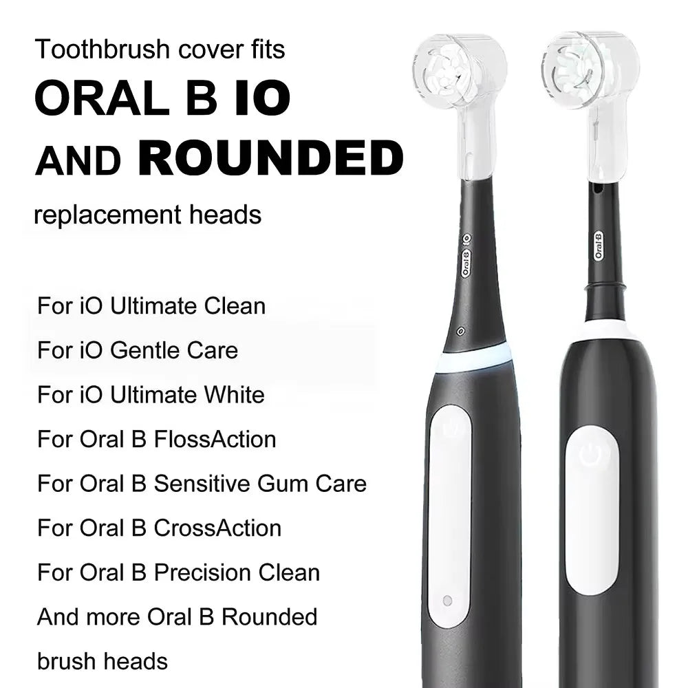Toothbrush Head Dustproof Covers Caps For Oral B Replacement Brush Heads and iO Series Electric Toothbrush Head Protector 4/8PCS