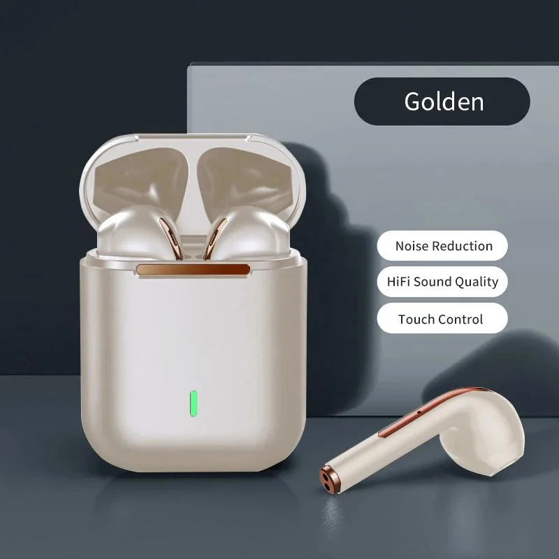 J18 Wireless Headset Bluetooth 5.3  Hifi In-ear Stereo Microphone Touch Waterproof TWS Noise Cancelling HD Gaming Headset 2025