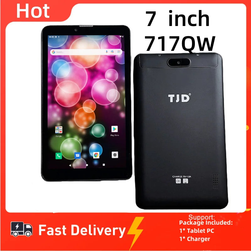 7 INCH DDR 1GB RAM EMMC 16GB ROM Android 11 Phone Call Tablet PC SC7731 Quad-Core 1.3GHz Dual Camera WIFI 1024 x 600  IPS 717qw