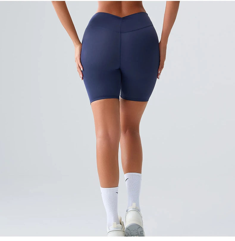 Women Sports Biker Shorts Women High Waist Yoga Shorts Cycling Shorts Push Up Fitness Leggings Tummy Control Yoga Slim Shorts