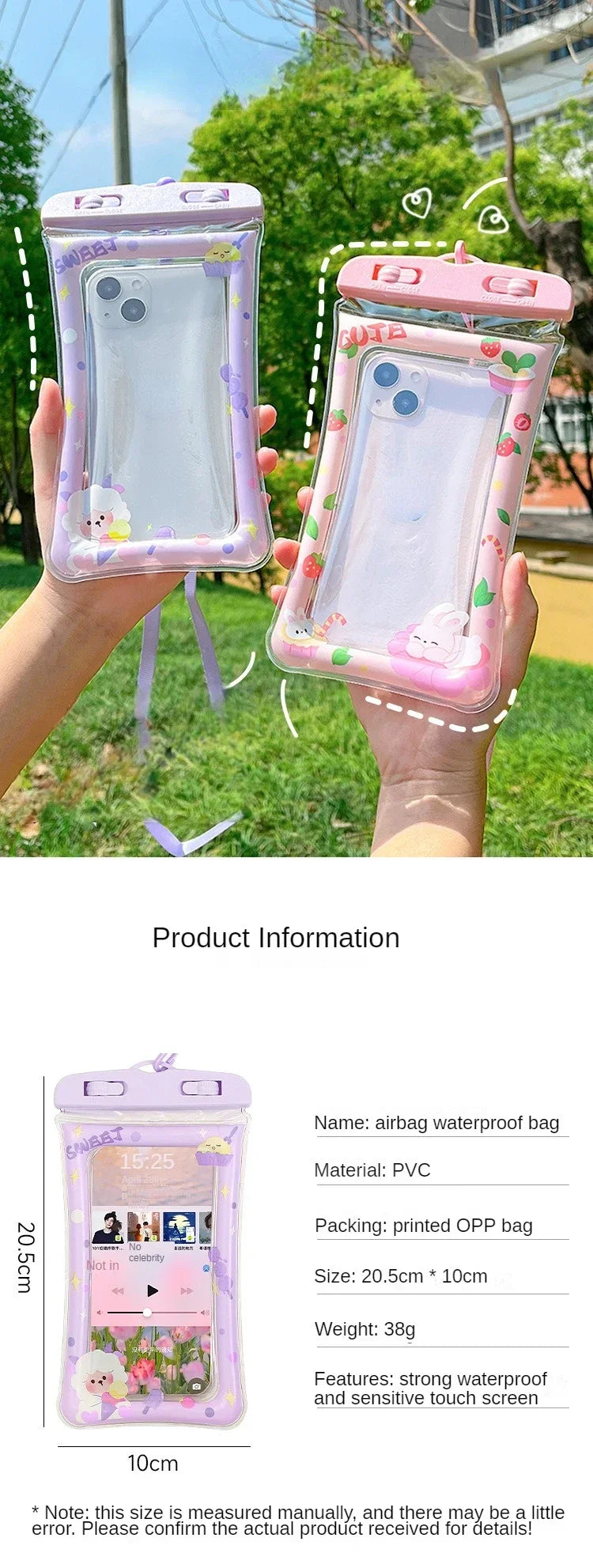 Universal Waterproof Phone Pouch with PVC Airbag Underwater - Touchscreen Case for Swim and Diving 도매 Льготы