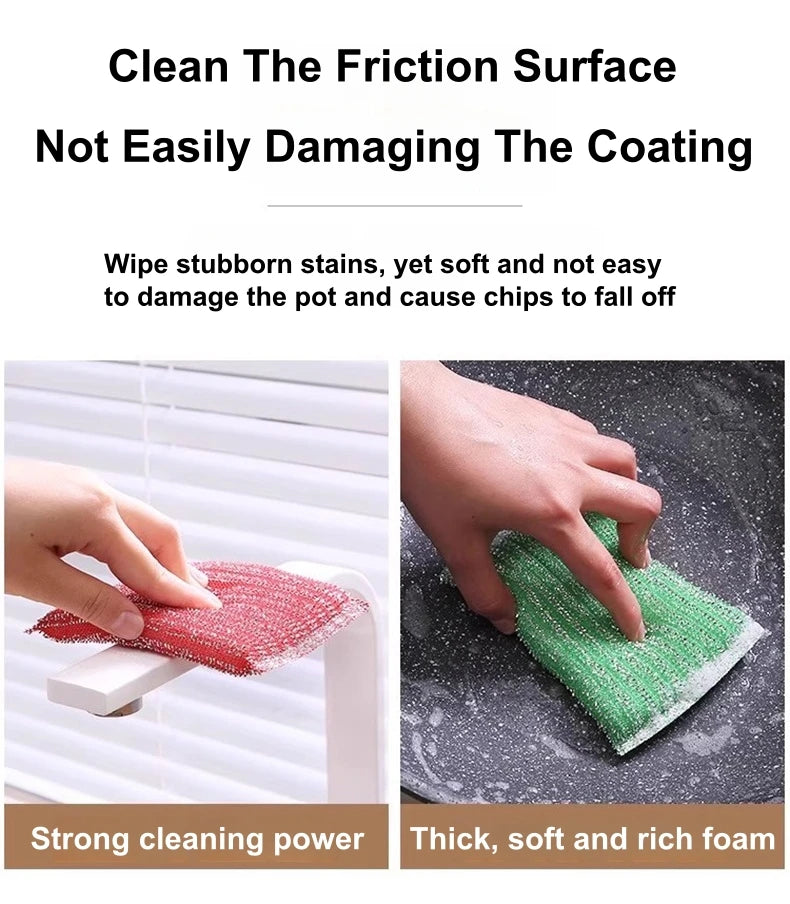Kitchen Cleaning Sponge Multi-Functional Sponge Brush Set Scratch-free Cleaning Sponge Wipe   for Efficient Home Cleaning Tools