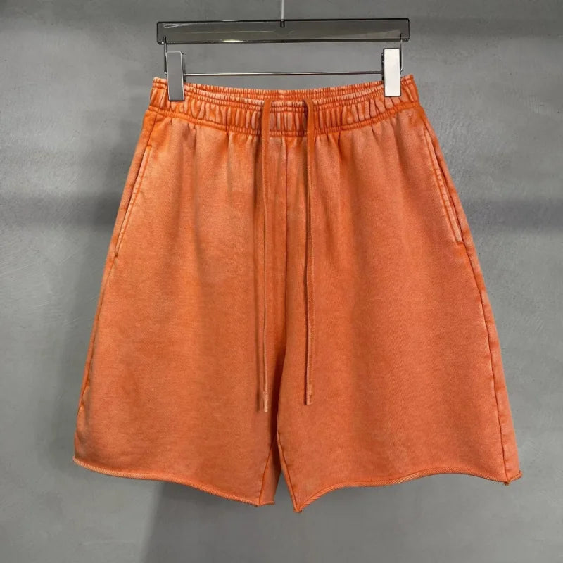 Vintage Washed Shorts For Men Casual Retro Women Baggy Pants Men's Clothing Summer Y2k Unisex Goth Streetwear Male Clothes