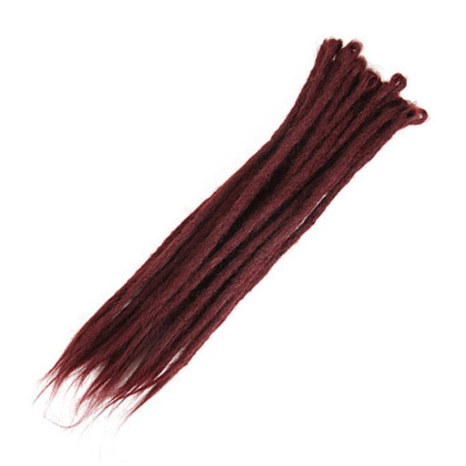 Synthetic Handmade Dreadlocks Hair Extensions Natural Braiding Hair For Black Women Crochet Hair Ombre Colored Crochet Braids