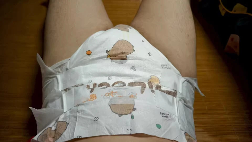 Adult Baby Diaper ABDL Diapers Brief High Absorption DDLG Cute Cartoon Pattern Cotton Soft Thick Disposable Diaper For Men Women