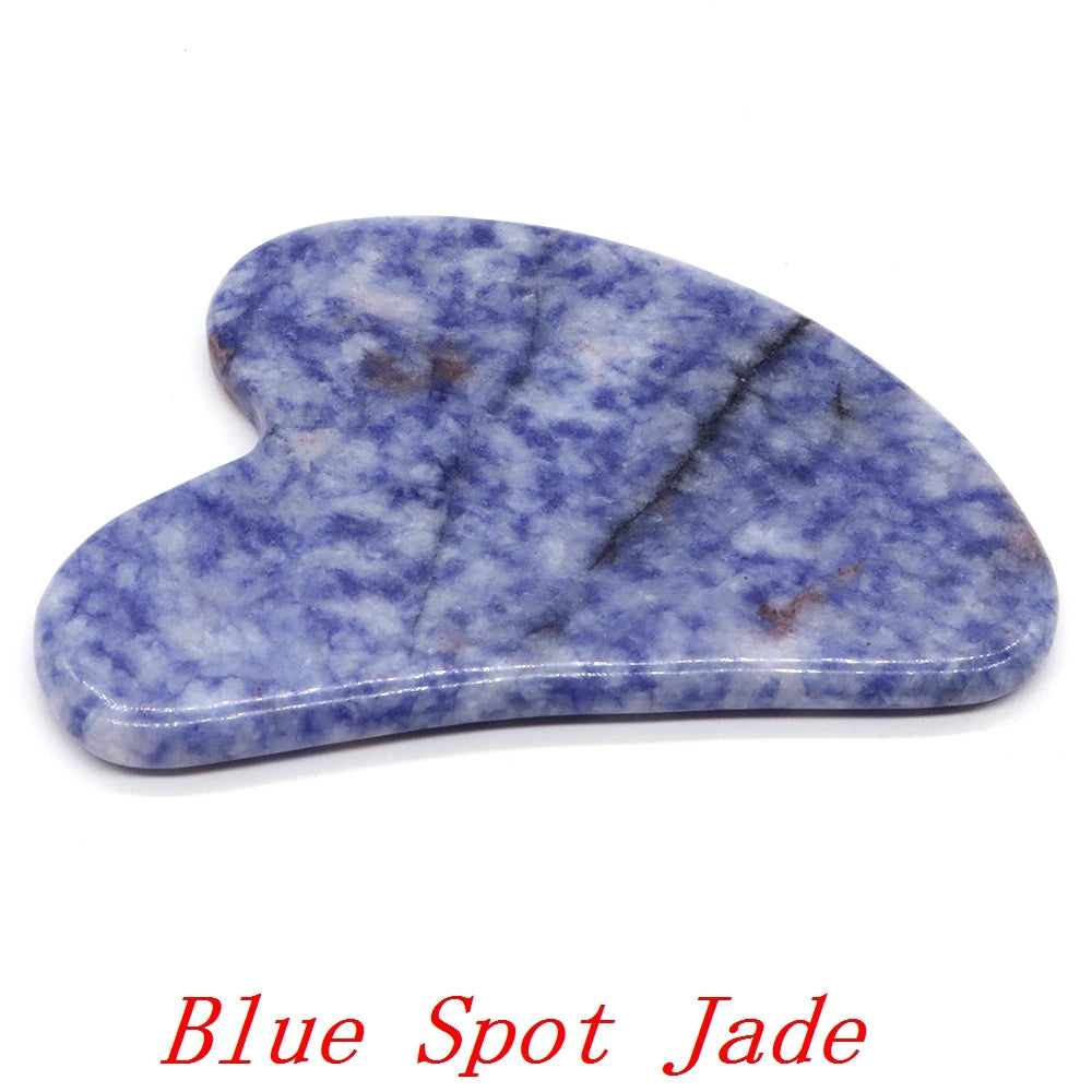 GuaSha Jade Facial Beauty Scraping Massage Tools Firm Skin Care Face Gua Sha SPA Physical Therapy Gue Che Roller Natural Stone