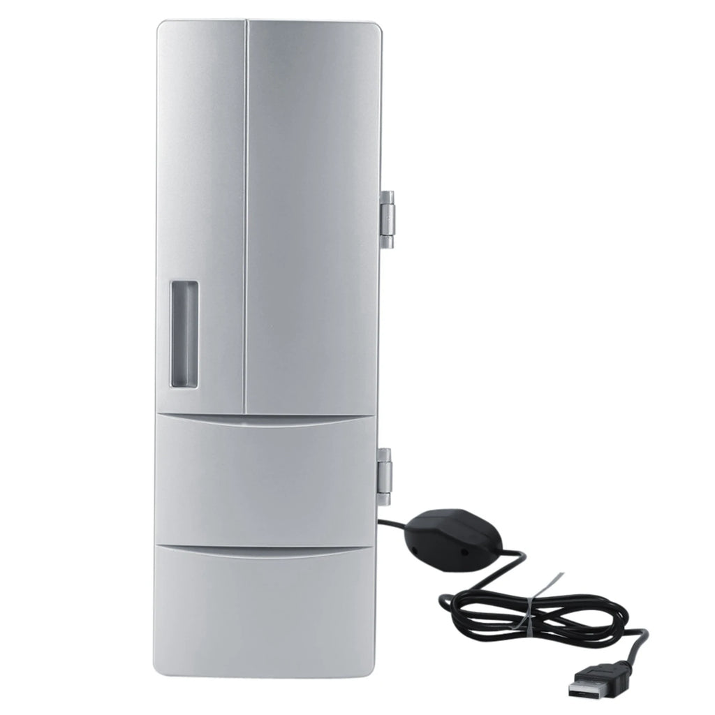 Compact Mini USB Fridge Freezer Cans Drink Beer Cooler Warmer Travel Car Office Use