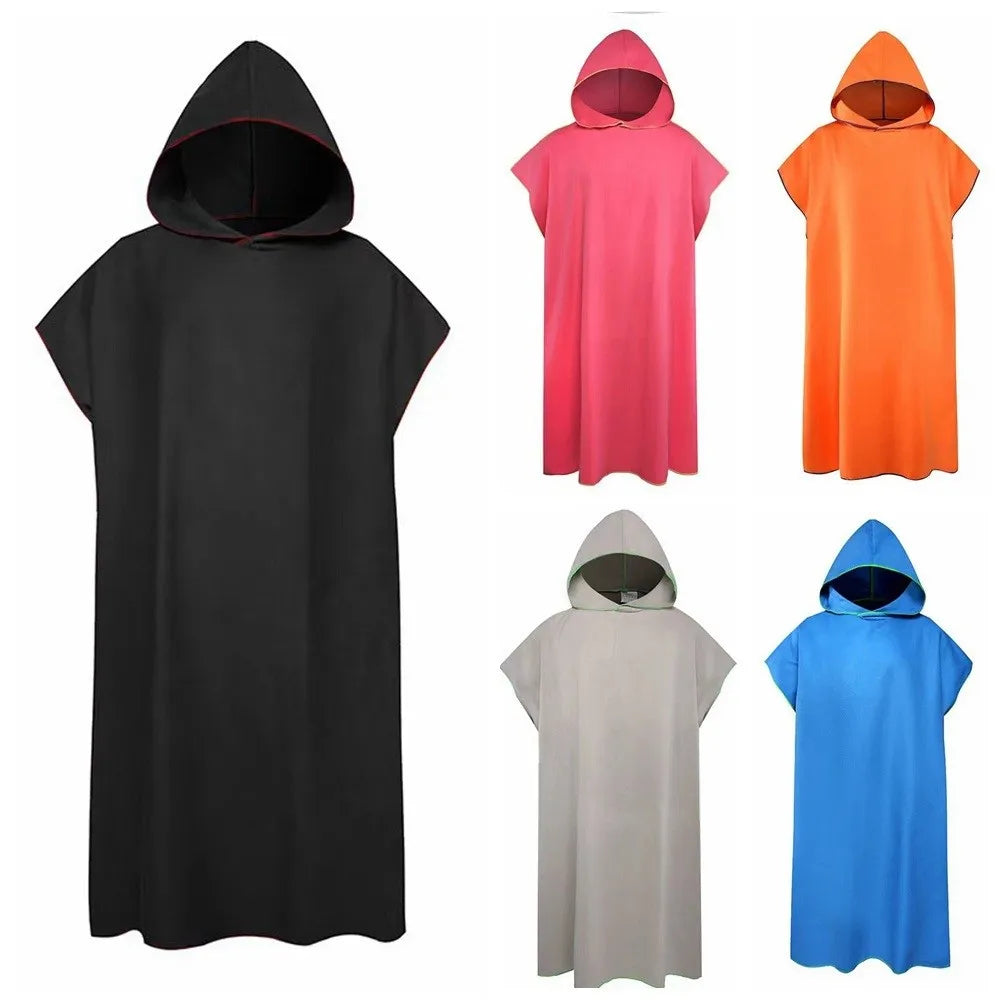 Microfiber Quick-drying Swimming Towels Absorbent Hooded Swimming Dry Towels Quick Dry Windproof Beach Poncho Towels Swimming