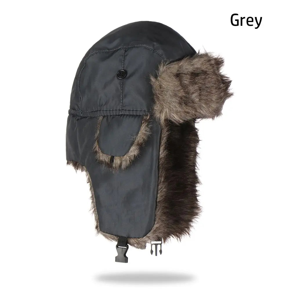 Men Women Trapper Bomber Hats Russian Ushanka Warm Winter Fur Earflap Ski Hat