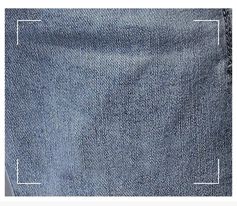 2024 New Men's Skinny Jeans Blue Gray Cotton Elasticity Straight Pencil Foot Slim Fit Fashionable Casual Denim Long Pants Male