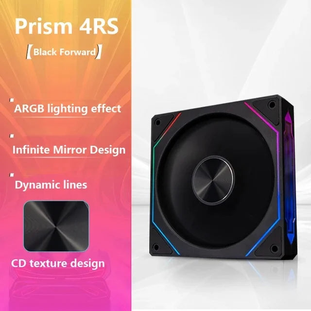 PRISM 4 PRS ARGB CPU Fan 4PIN PWM Silent Chassis Fan 120mm Infinite Mirror 5V 3PIN Motherboard Light Sync Case Cooler Fan