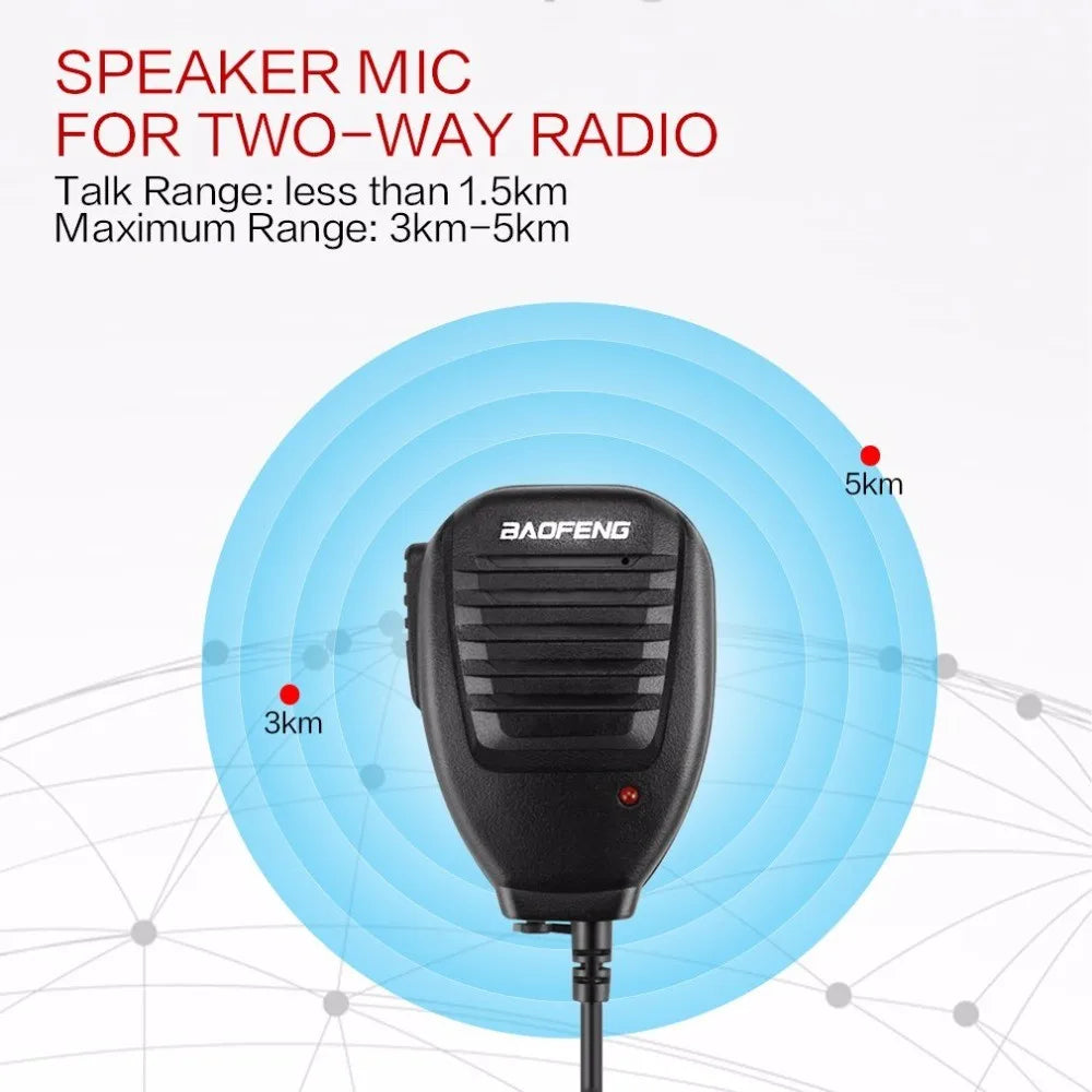 Speaker Microphone For Baofeng 888S 5R UV82 8D 5RE 5RA Speaker Mic Headset Two Way Radio Handheld Speaker Walkie Talkie