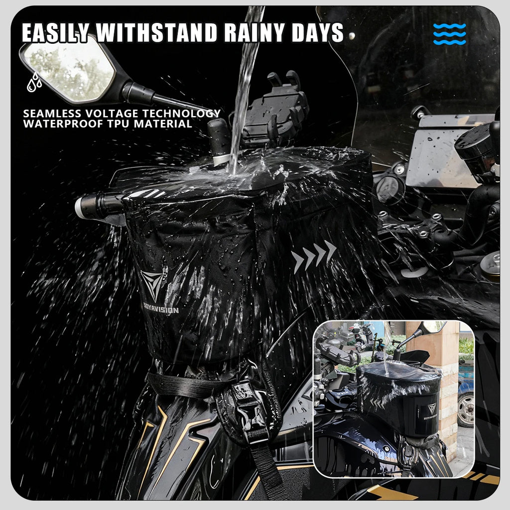 Motorcycle Tank Bag PVC Waterproof Adventure Storage Tank Bags with Straps Touch Screen Universal for Motorbike Off-road Bag