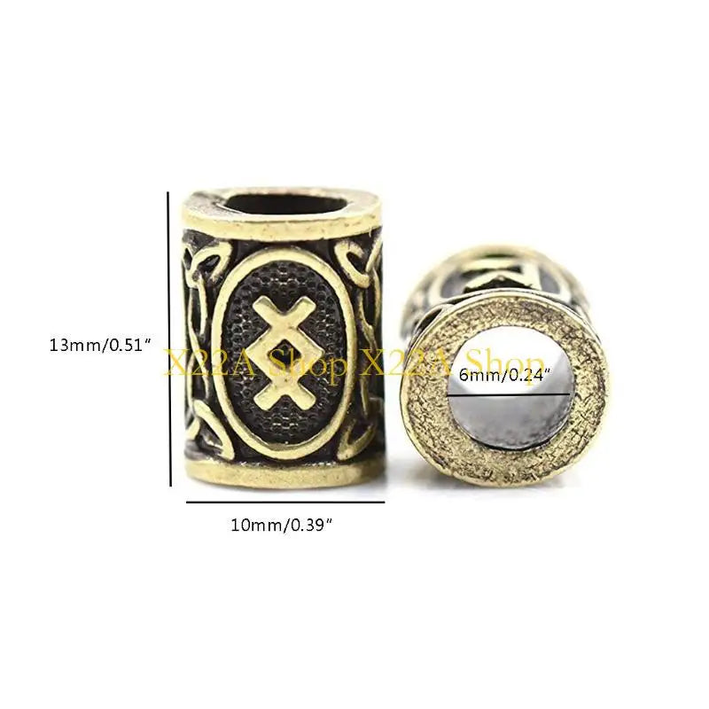 Unique 24Pieces/Set Beard Bead Set Dreadlocks Rings for Dreads Beards Hair Paracord Pendants Bracelets DIY Gift