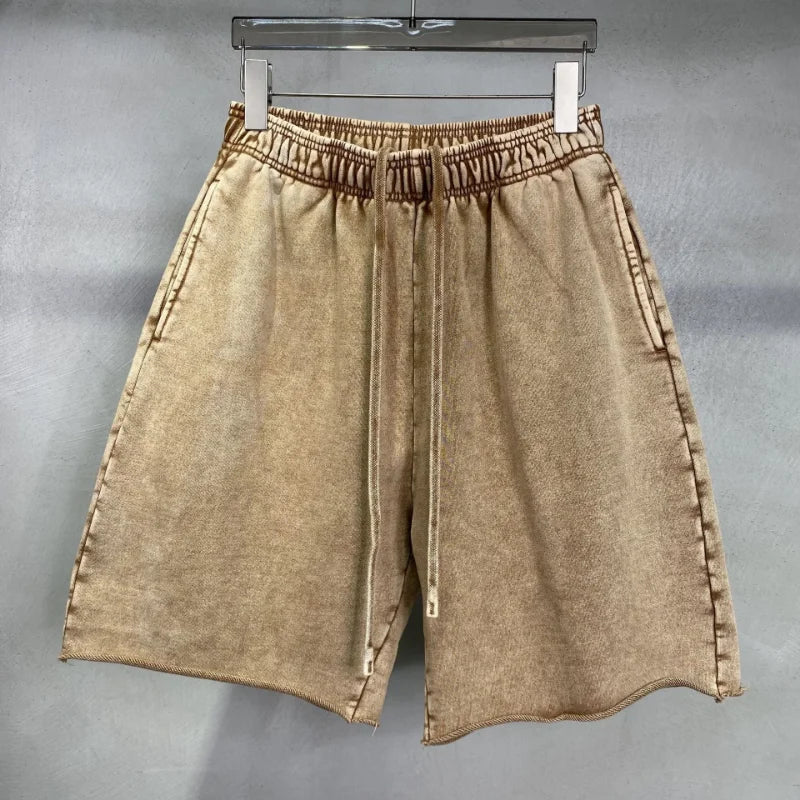 Vintage Washed Shorts For Men Casual Retro Women Baggy Pants Men's Clothing Summer Y2k Unisex Goth Streetwear Male Clothes
