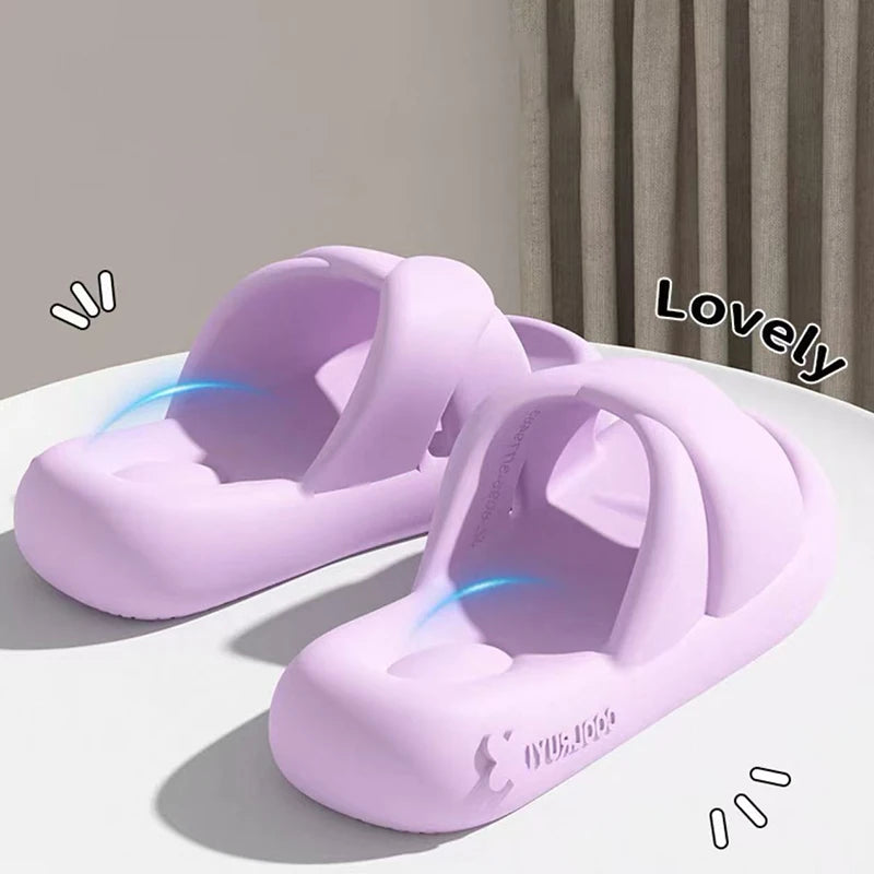Women's Sandals Summer 2026 Lightweight Soft Sole Cloud Slides Woman Shoes Beach Sandals Woman Bathroom Non Slip Home Slippers