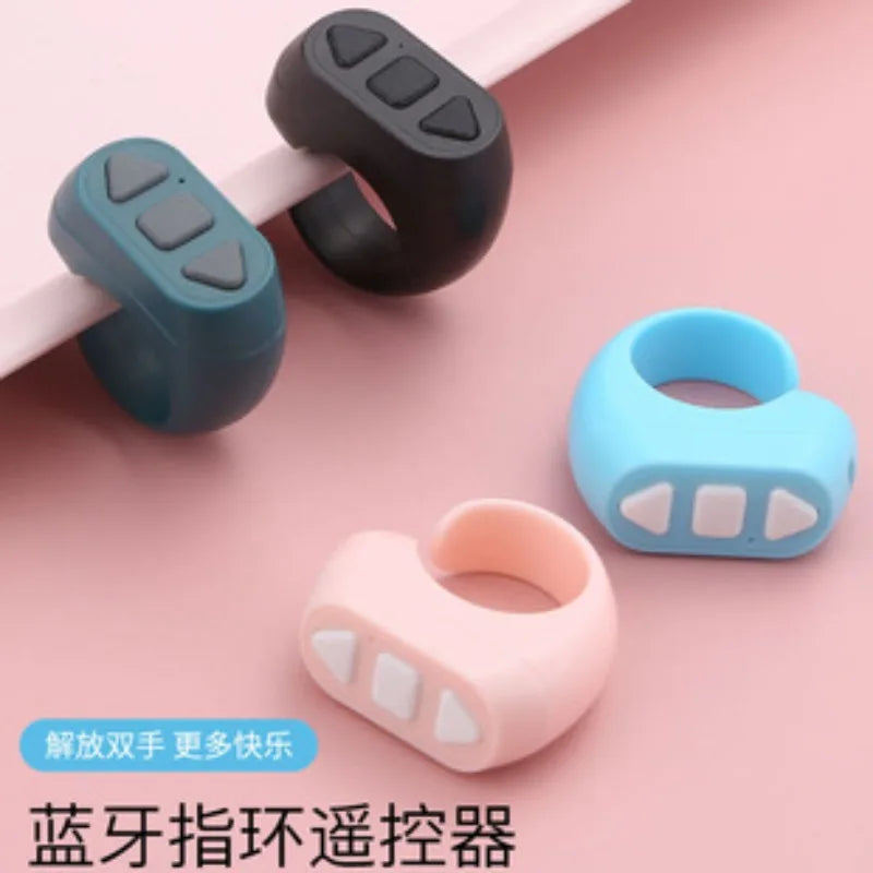 Mini Fingertip Phone Bluetooth Remote Control for Tiktok Short Video Flip Page Liking Device Ring Selfie Device Take Photo Video