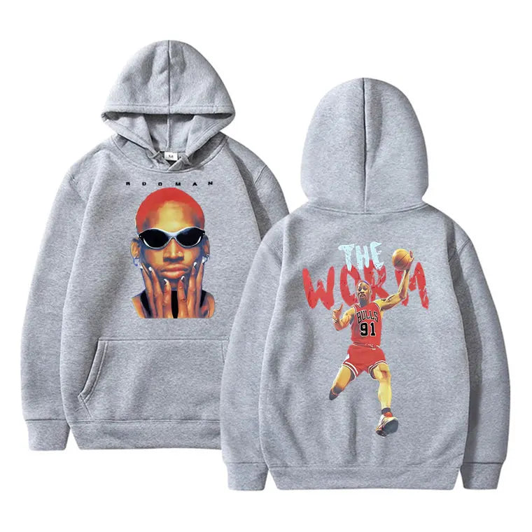 Vintage The Worm Dennis Rodman Graphics Hoodie Men Women Hip Hop Fashion Oversize Sweatshirt Harajuku Boys Basketball Streetwear