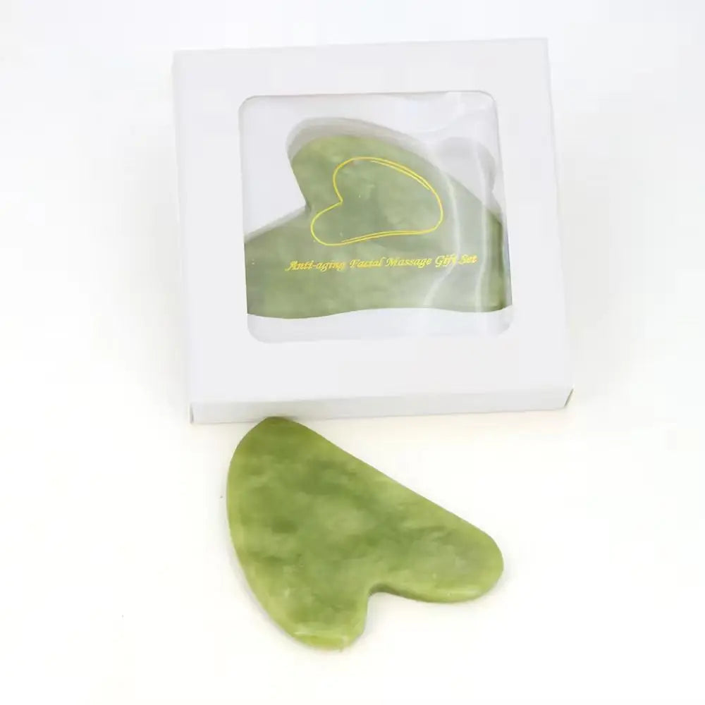 Natural Stone Gua Sha Scrapers (Rose Quartz/Amethyst/Jade) - Face Neck Back Body Massage Tools