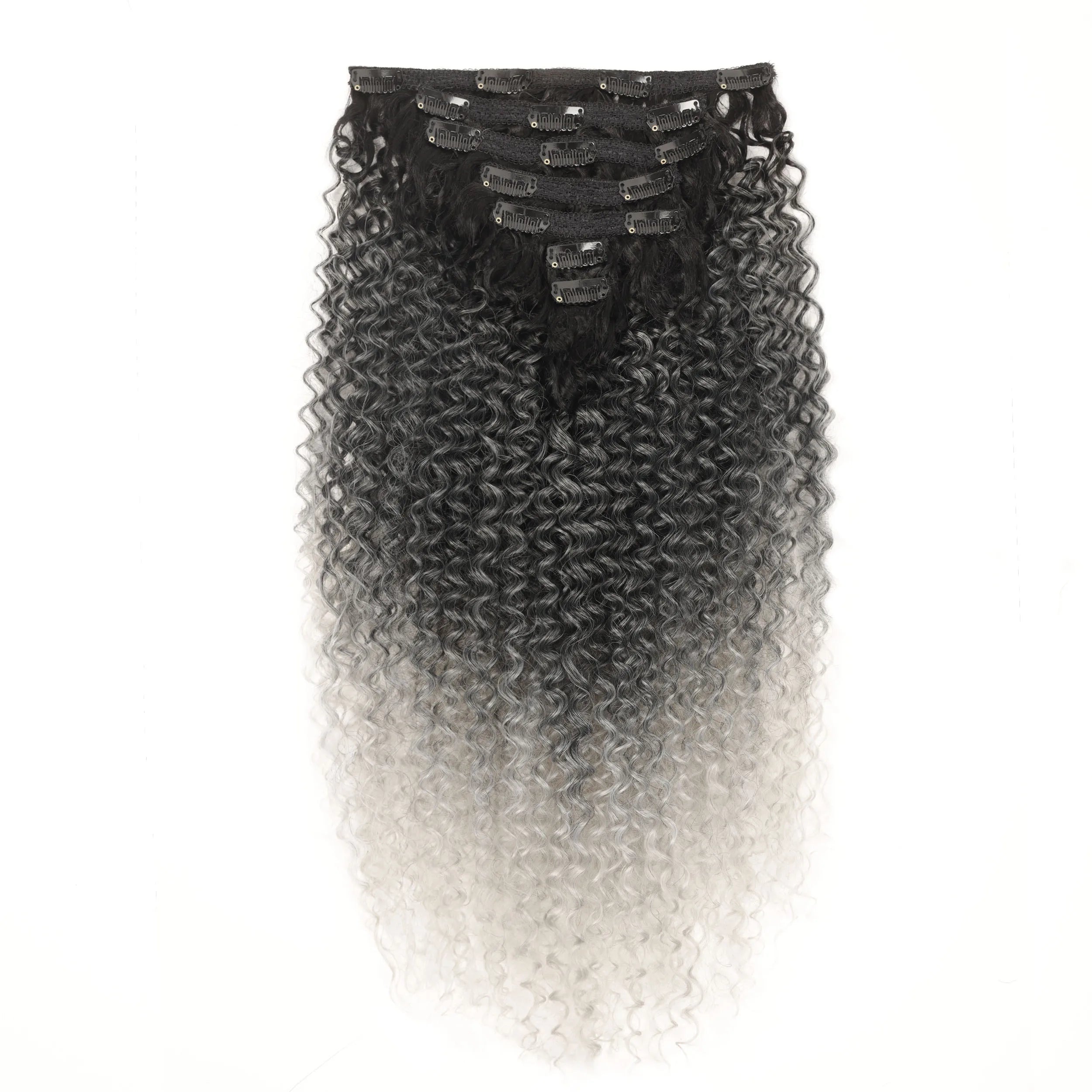 Synthetic Kinky Curly Blonde Hair Extensions Clip Ins for Women Brazilian Remy Hair Extensions 7Pcs with 24 Clips Natural Blonde