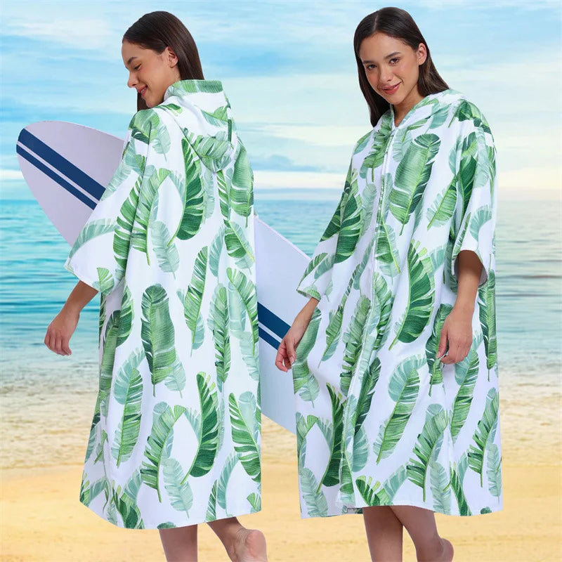 Microfiber Hooded Towel Men Women for Swimming Beach Travel Quick Dry Changing Robe Cape Bath Towel Bathrobe Surf Poncho