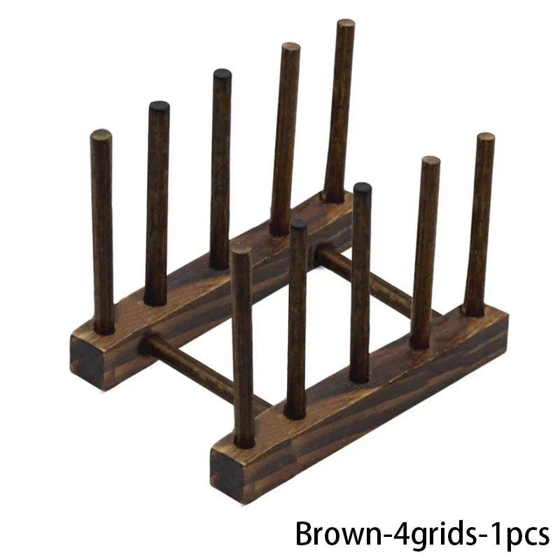 Kitchen Storage Organization Multi Functional Storage Rack Tableware Drainboard Woodiness Dish Drying Rack Kitchens Accessories