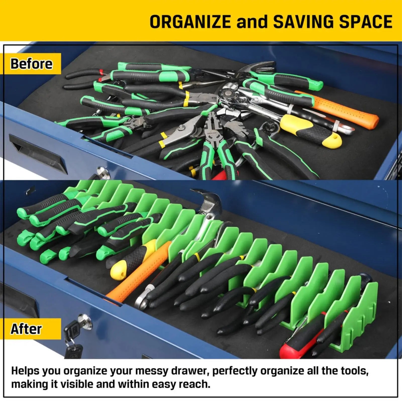 Plier Organizer Plier Holder and Cutter Organizer Sturdy Plier Storage Holder Tools Set Toolbox Storage for Cutters Hammers Hand