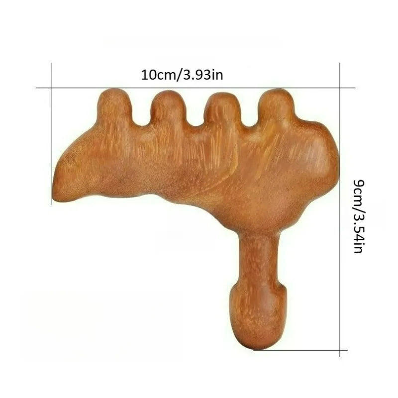Wooden Gua Sha Tool for Face Body Foot Massage, Lymphatic Drainage, Trigger Point & Meridian Therapy, Self Care Gift