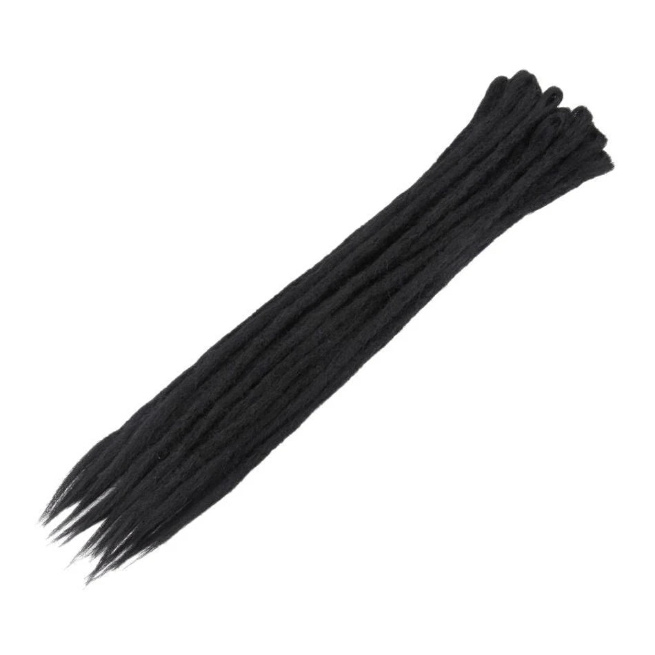 Synthetic Handmade Dreadlocks Hair Extensions Natural Braiding Hair For Black Women Crochet Hair Ombre Colored Crochet Braids