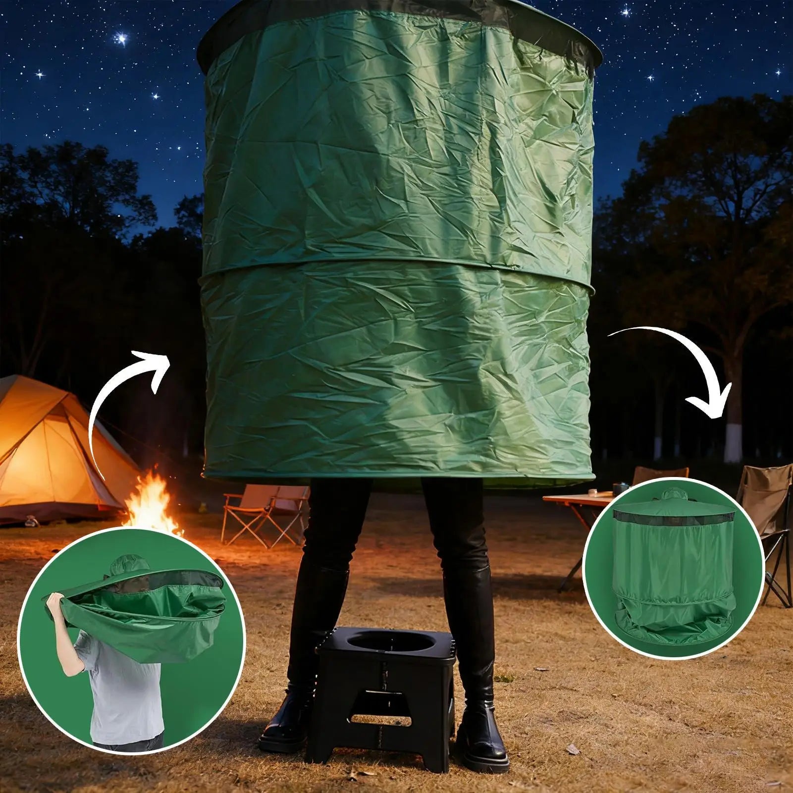 Portable Pop Up Privacy Tent Instant Changing Room & Toilet Shelter for Camping Beach, Lightweight with Carry Bag