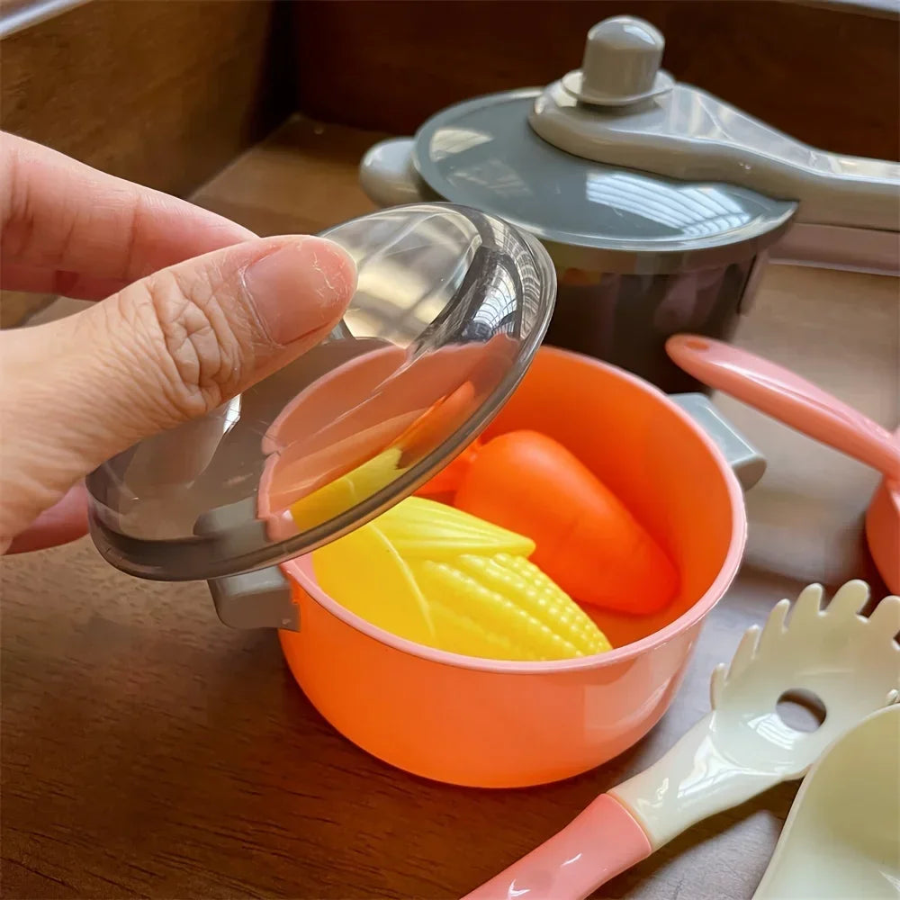 Interactive Kids Kitchen Set with Realistic Cooking Tools and Accessories for Creative Role Play at Home for Boys and Girls