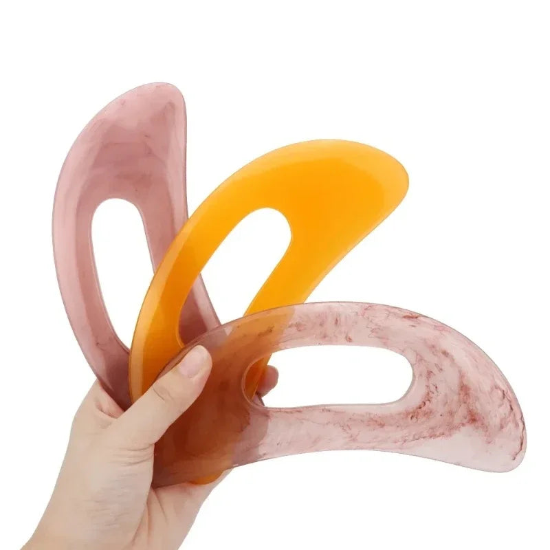 Guasha Board Resin Beeswax Massager Scraper Chinese Gua Sha Tool for Face Neck Back Body Acupuncture Pressure Massage Therapy