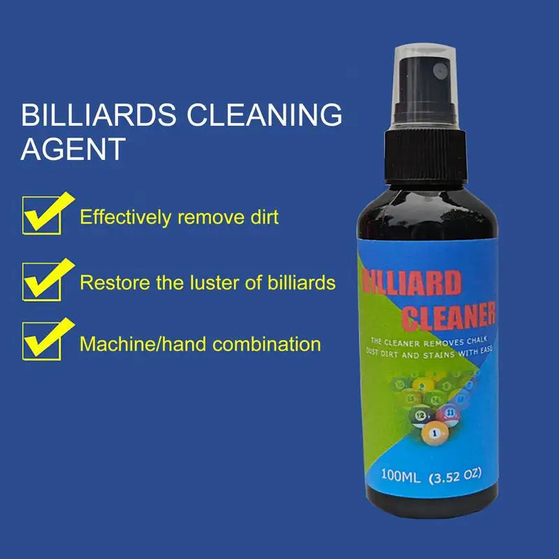 100ml Pool Ball Spray Billiard Ball Cleaning Agent Billiard Ball Maintenance Cleaner Pool Ball Polish Agent For Billiard Clean