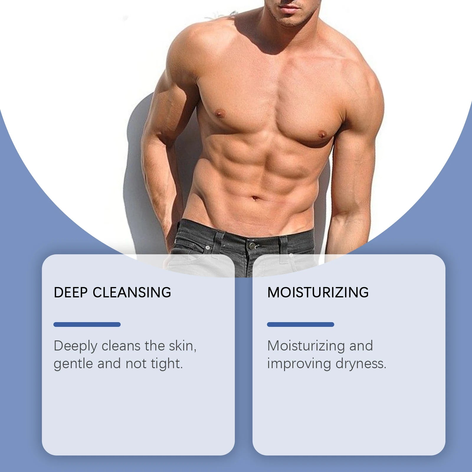 Hyaluronic Acid Shower Gel for Men Deep Cleansing and Moisturizing Oil Balancing Nourishment Gentle Care for Skin Daily Use