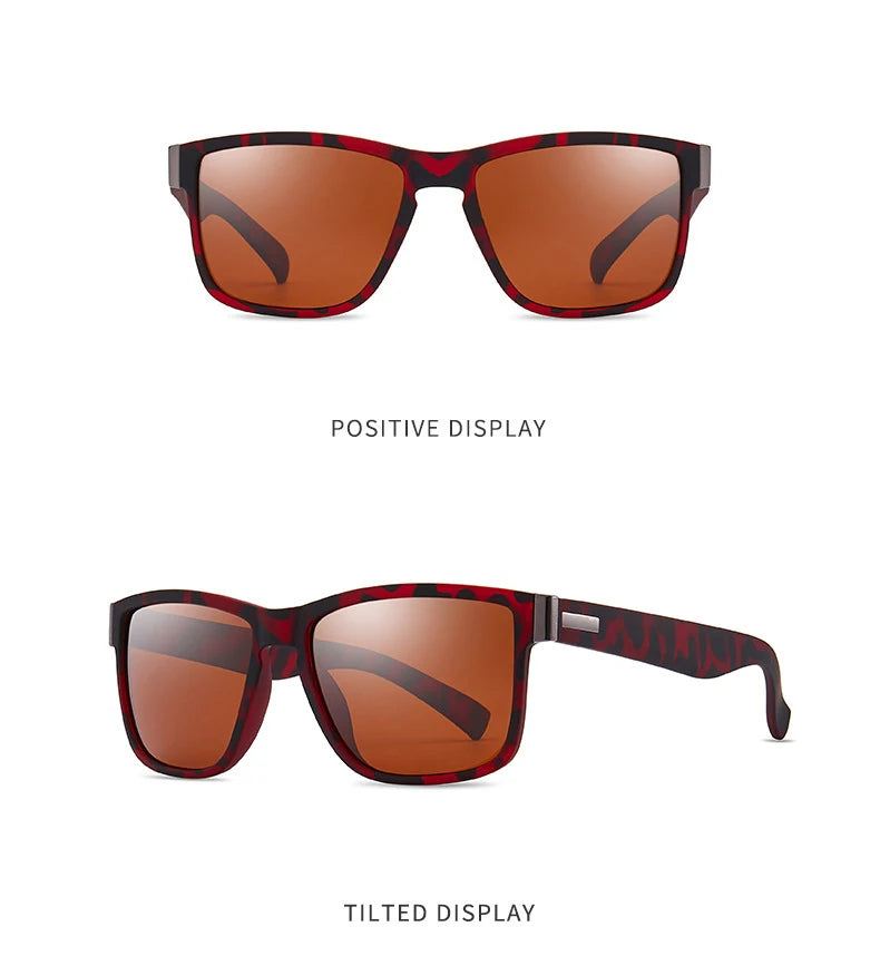 Classic UV400 Sunglasses for Men and Women Fashion Outdoor Sports Fishing Hiking Golf, Travel Square Retro Eyewear