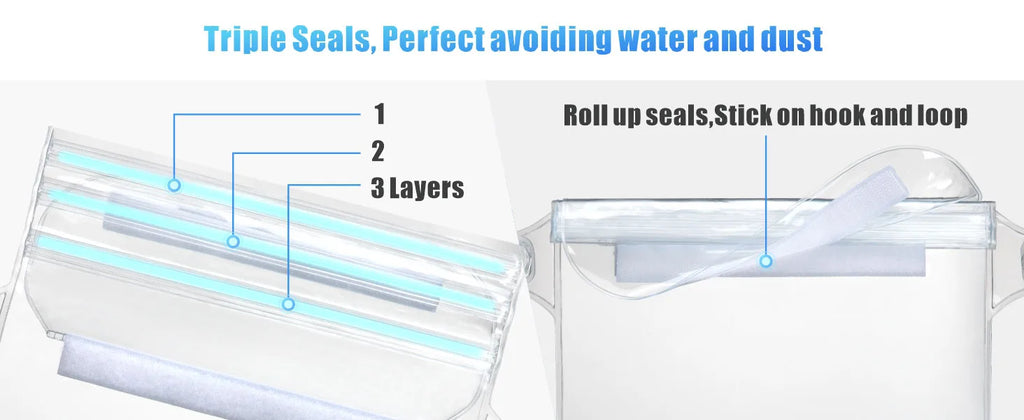 Waterproof Phone Pouch with Adjustable Waist Strap Dry Bag Keep Phone Valuables Safe for Beach Swimming Kayaking Boating Fishing